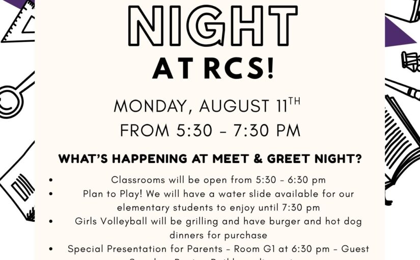 Meet & Greet Family Night at RCS!