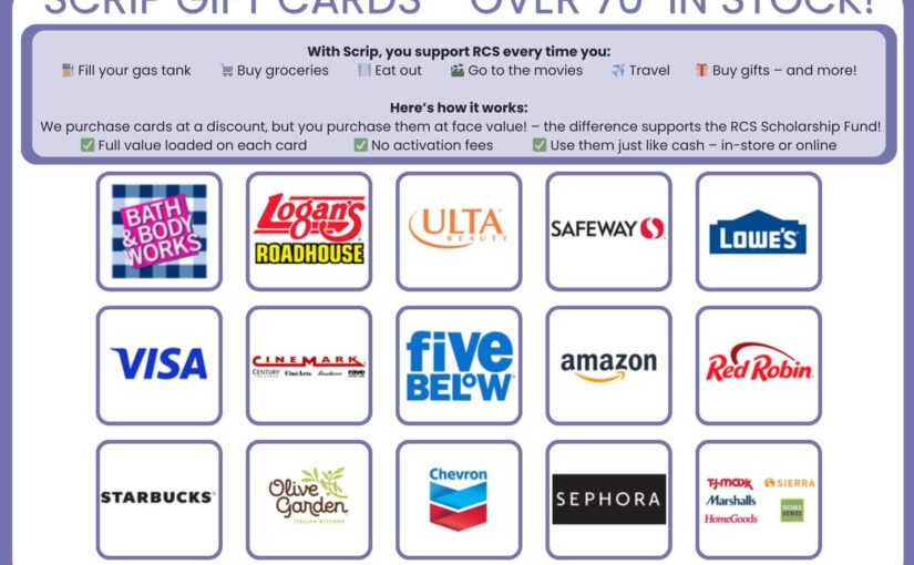 Scrip Gift Card Program!